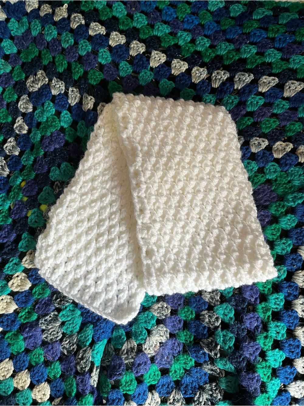 White crochet Scarf - Accessory